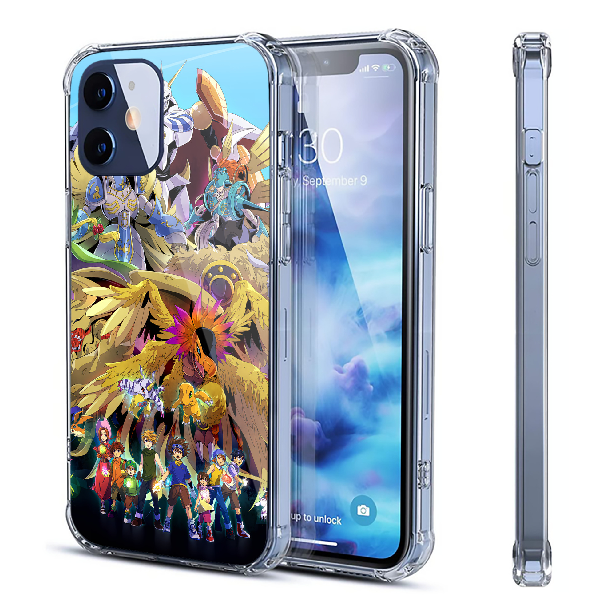 （画像用） Digimon デジタルモンスター/デジモン 【iPhone 12シリーズ対応】透明スマホケース（クリアソフトケース）